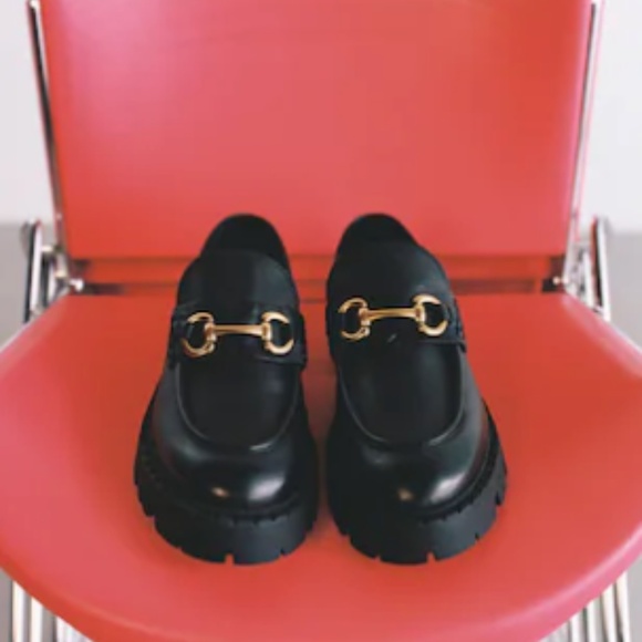 Mango Shoes - MANGO: Leather moccasin with track sole (NWOT)- UK size: 38 US size 7.5